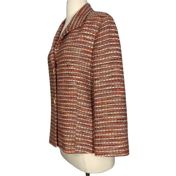 LAFAYETTE 148 Red Tweed Classic Blazer - Picture 2 of 5